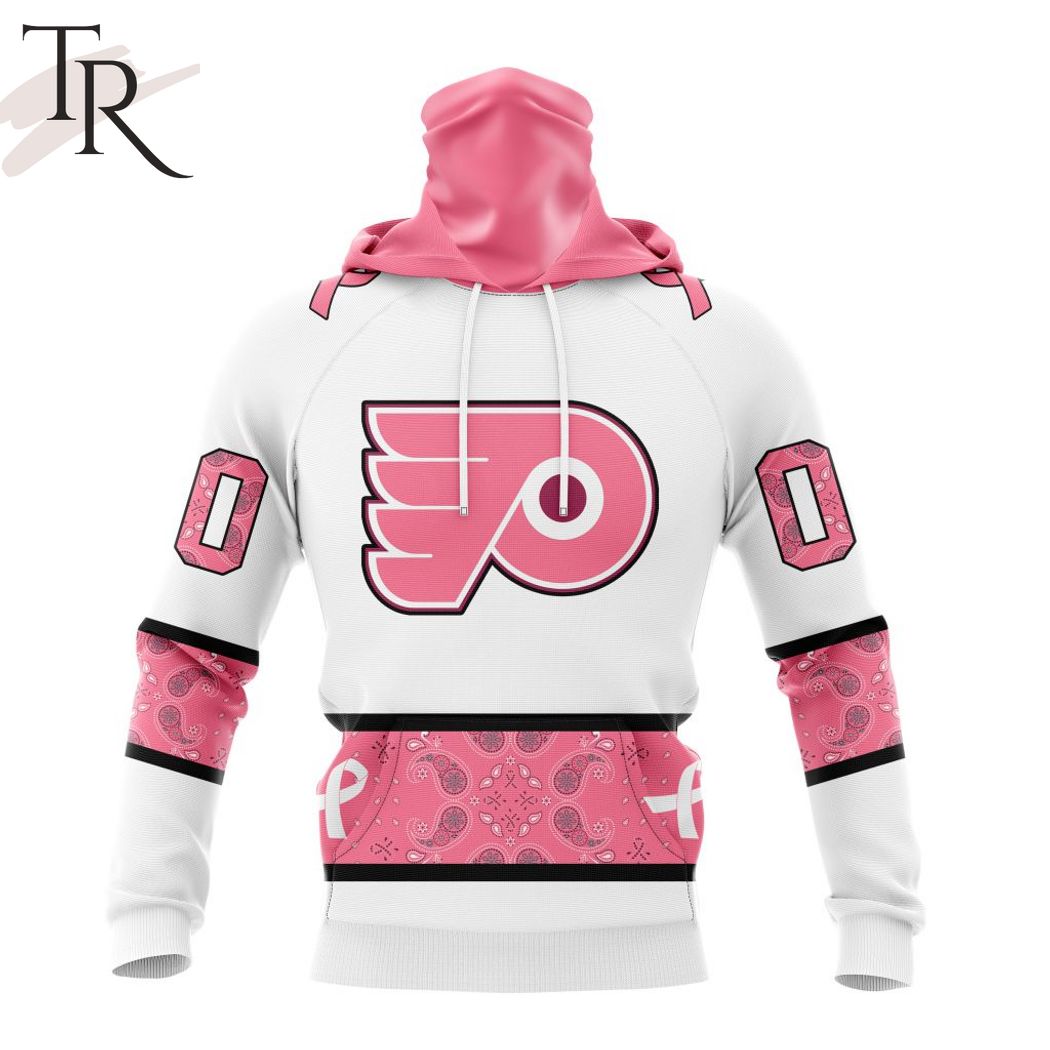 New 2025 NEW] Personalized NHL Philadelphia Flyers In Classic Style With Paisley! IN OCTOBER WE WEAR PINK BREAST CANCER Custom Hoodie - Image 4